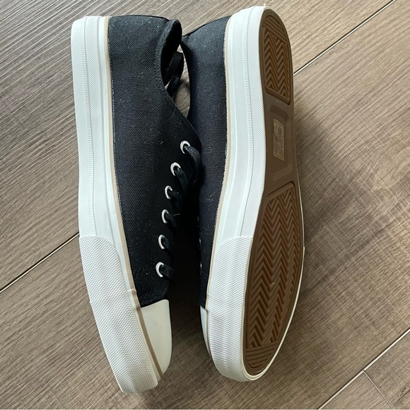 Republic Mens NR01040001 Black Low Top Night Cap Canvas Size 9.5 Sneakers - Picture 8 of 12